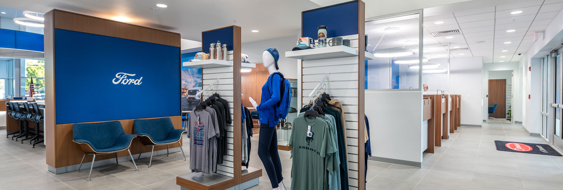 The apparel shop at Ferman Countryside Ford built by Ajax Building Company
