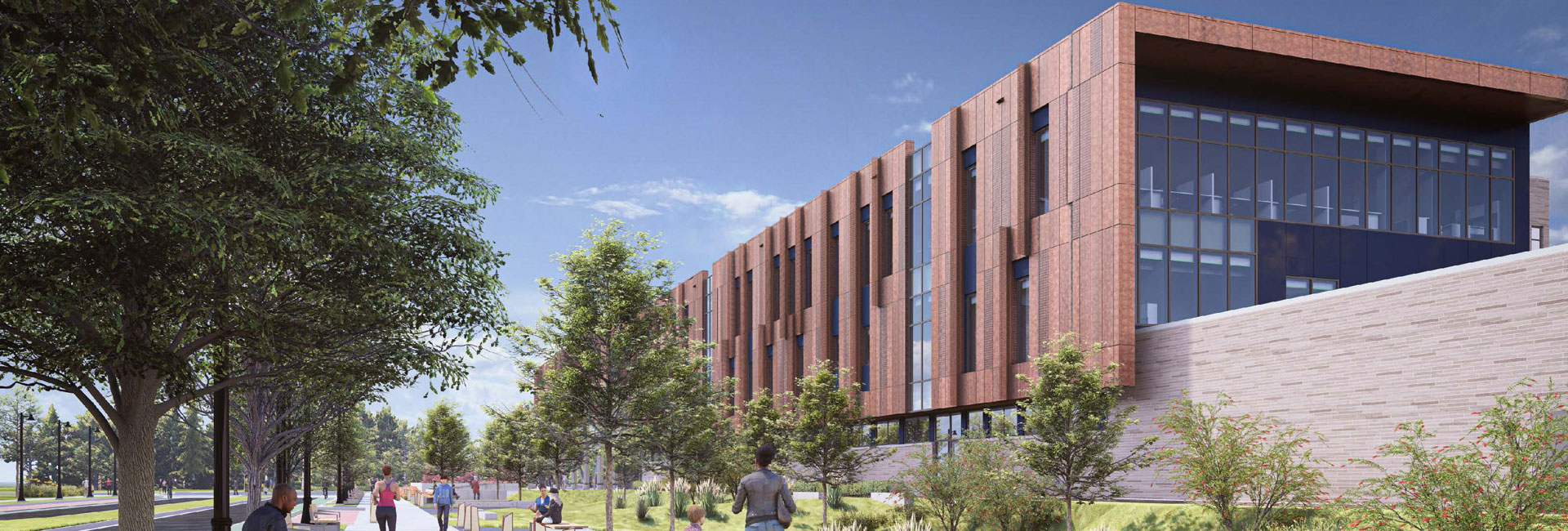 Digital rendering of the exterior facade at the Tallahassee Police Department Station