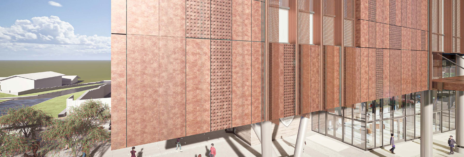 Digital rendering of the exterior facade at the Tallahassee Police Department Station